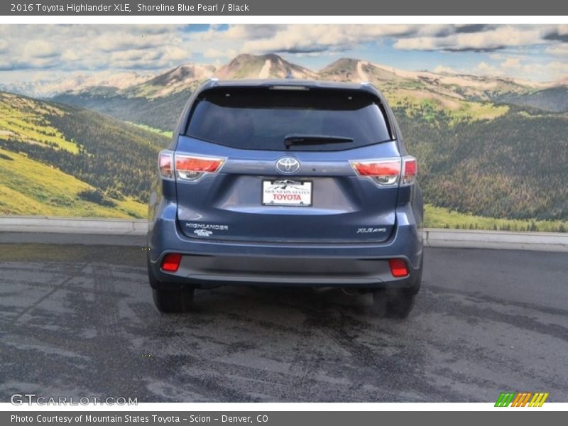 Shoreline Blue Pearl / Black 2016 Toyota Highlander XLE