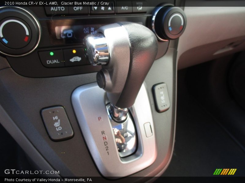 Glacier Blue Metallic / Gray 2010 Honda CR-V EX-L AWD