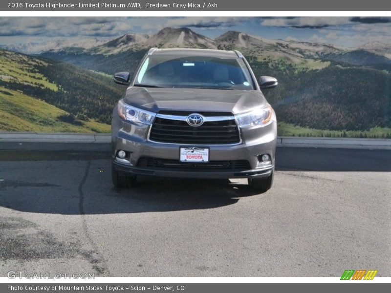 Predawn Gray Mica / Ash 2016 Toyota Highlander Limited Platinum AWD