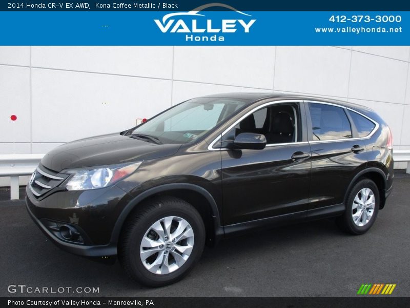 Kona Coffee Metallic / Black 2014 Honda CR-V EX AWD