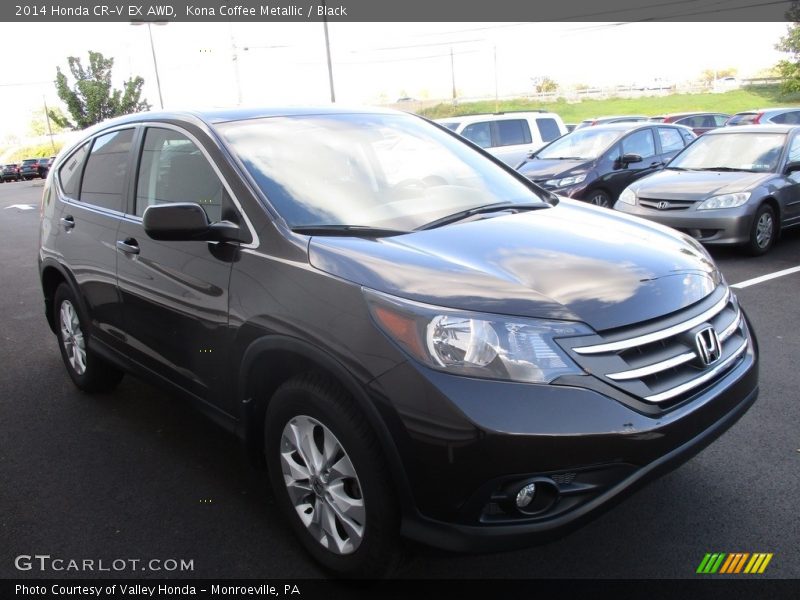 Kona Coffee Metallic / Black 2014 Honda CR-V EX AWD
