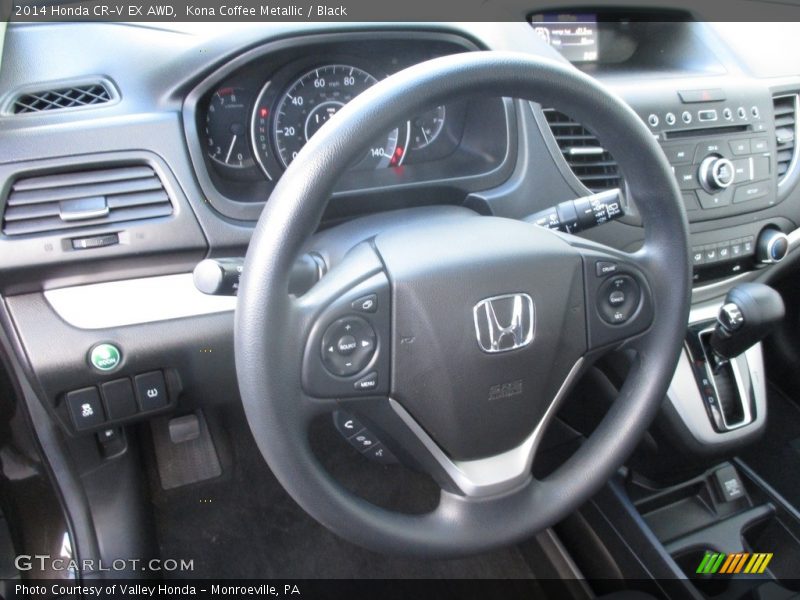 Kona Coffee Metallic / Black 2014 Honda CR-V EX AWD
