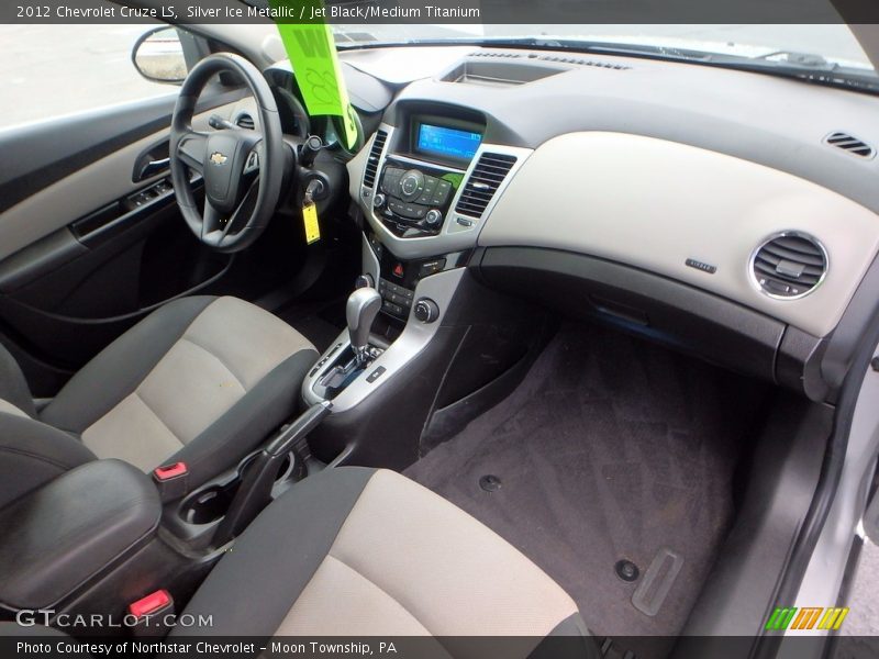 Silver Ice Metallic / Jet Black/Medium Titanium 2012 Chevrolet Cruze LS