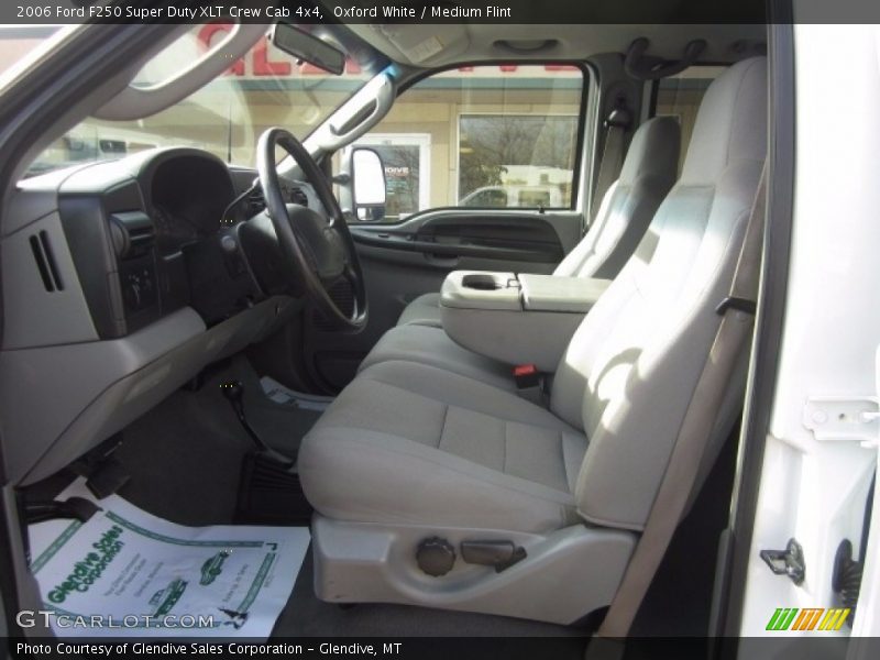 Oxford White / Medium Flint 2006 Ford F250 Super Duty XLT Crew Cab 4x4