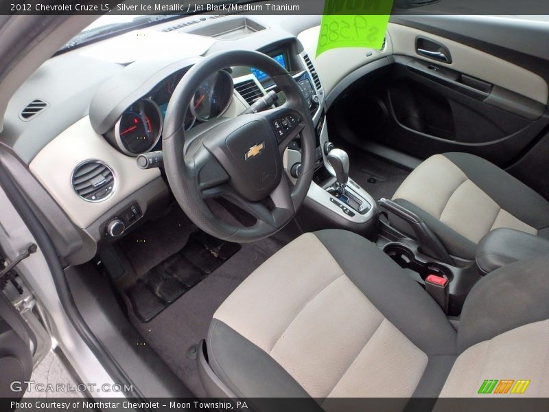 Silver Ice Metallic / Jet Black/Medium Titanium 2012 Chevrolet Cruze LS