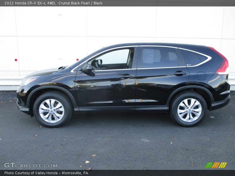 Crystal Black Pearl / Black 2012 Honda CR-V EX-L 4WD