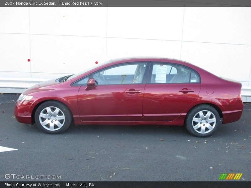 Tango Red Pearl / Ivory 2007 Honda Civic LX Sedan