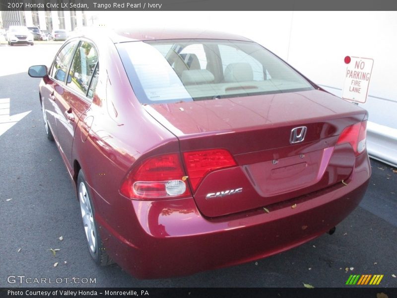 Tango Red Pearl / Ivory 2007 Honda Civic LX Sedan