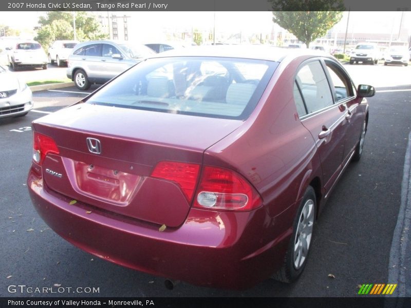 Tango Red Pearl / Ivory 2007 Honda Civic LX Sedan