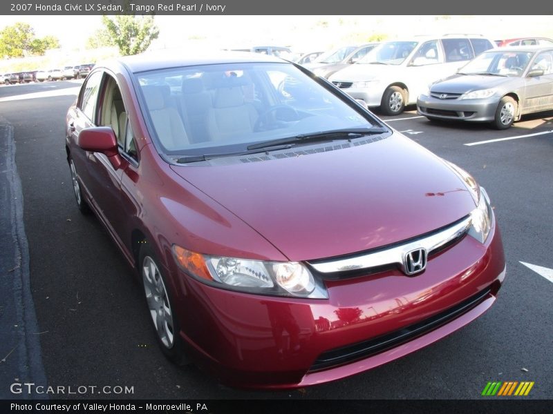 Tango Red Pearl / Ivory 2007 Honda Civic LX Sedan