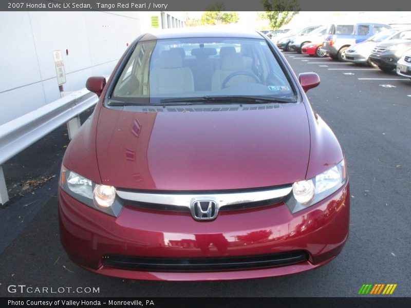Tango Red Pearl / Ivory 2007 Honda Civic LX Sedan