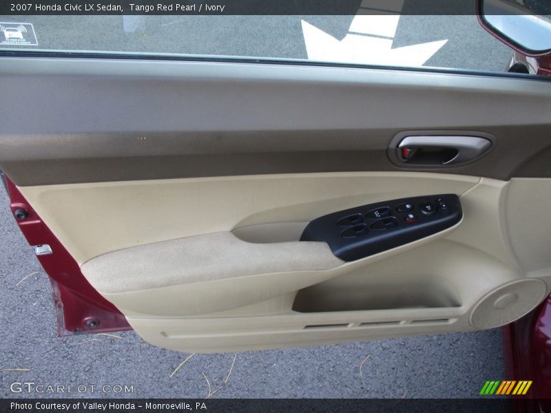 Tango Red Pearl / Ivory 2007 Honda Civic LX Sedan
