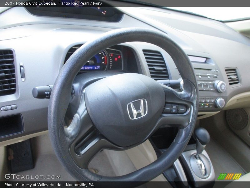 Tango Red Pearl / Ivory 2007 Honda Civic LX Sedan