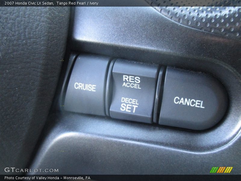 Tango Red Pearl / Ivory 2007 Honda Civic LX Sedan