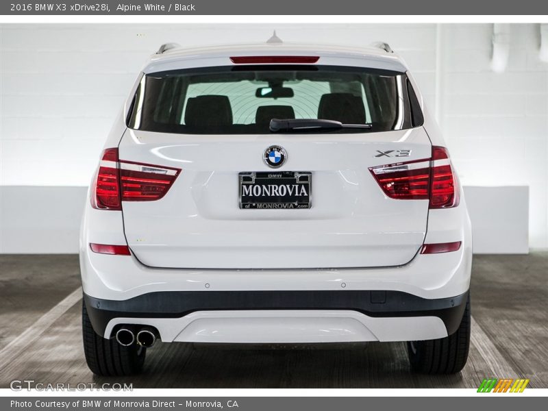 Alpine White / Black 2016 BMW X3 xDrive28i
