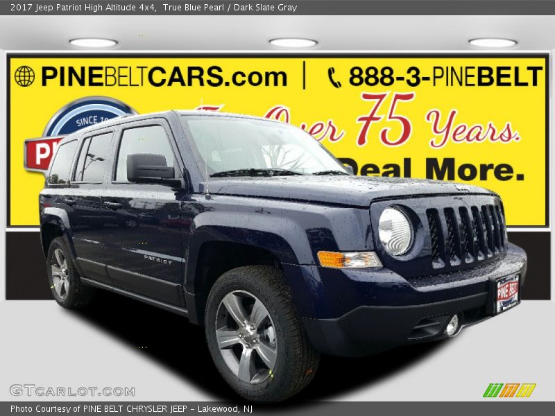 True Blue Pearl / Dark Slate Gray 2017 Jeep Patriot High Altitude 4x4