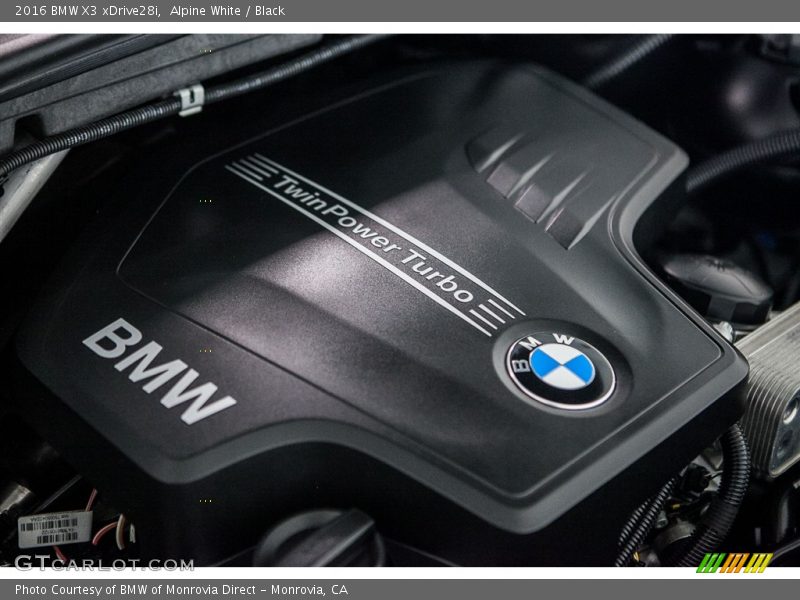 Alpine White / Black 2016 BMW X3 xDrive28i