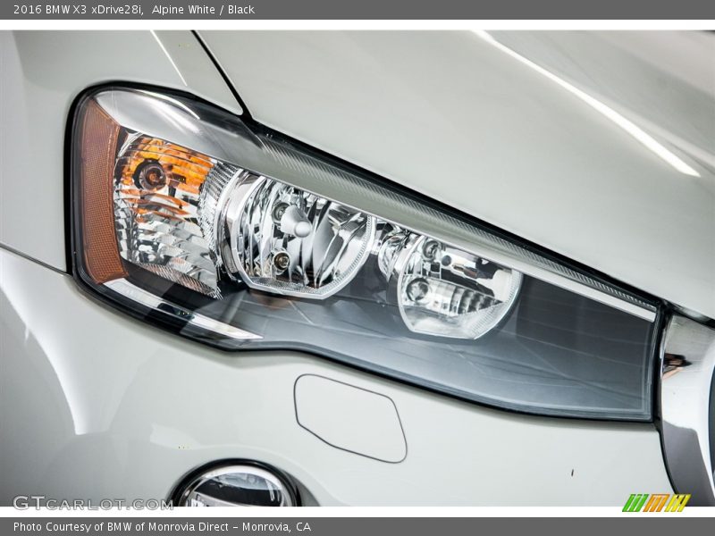 Alpine White / Black 2016 BMW X3 xDrive28i