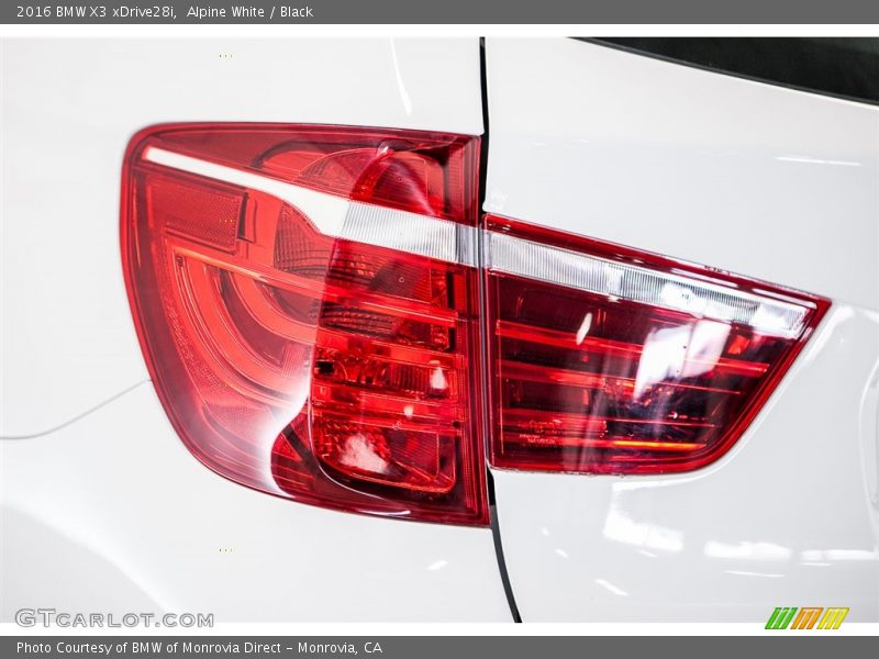 Alpine White / Black 2016 BMW X3 xDrive28i