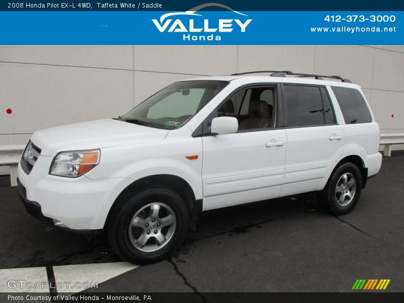 Taffeta White / Saddle 2008 Honda Pilot EX-L 4WD