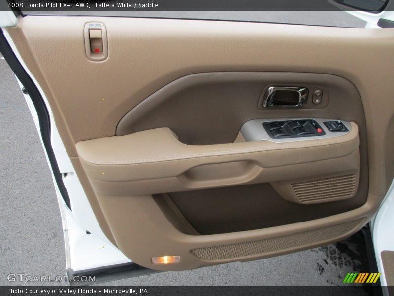 Taffeta White / Saddle 2008 Honda Pilot EX-L 4WD