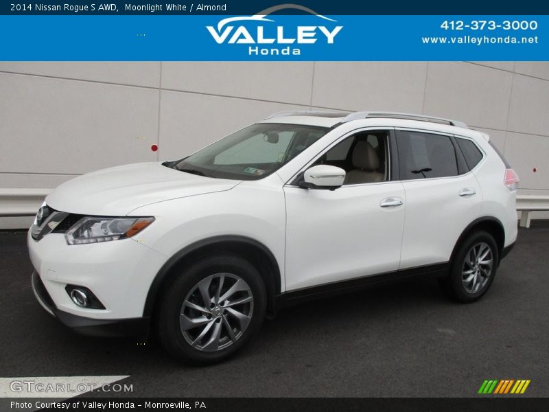 Moonlight White / Almond 2014 Nissan Rogue S AWD