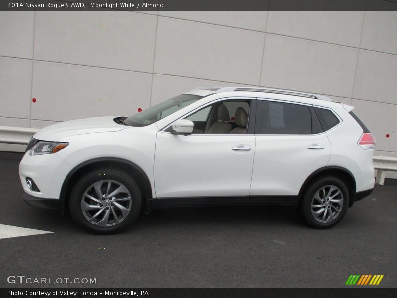 Moonlight White / Almond 2014 Nissan Rogue S AWD