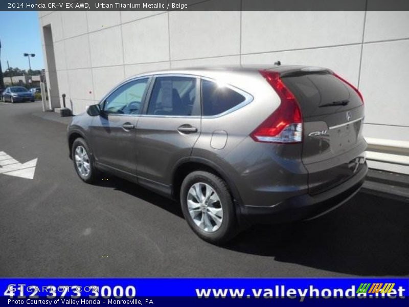 Urban Titanium Metallic / Beige 2014 Honda CR-V EX AWD