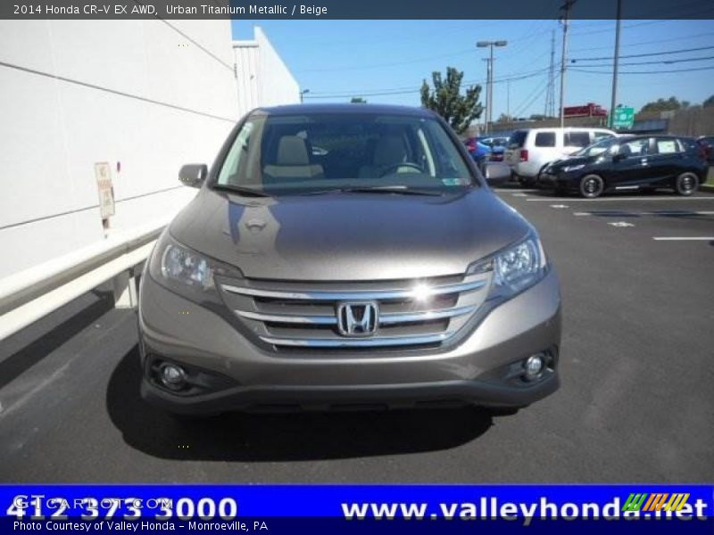 Urban Titanium Metallic / Beige 2014 Honda CR-V EX AWD