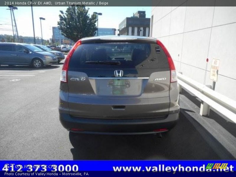 Urban Titanium Metallic / Beige 2014 Honda CR-V EX AWD