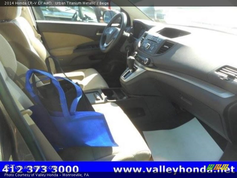 Urban Titanium Metallic / Beige 2014 Honda CR-V EX AWD