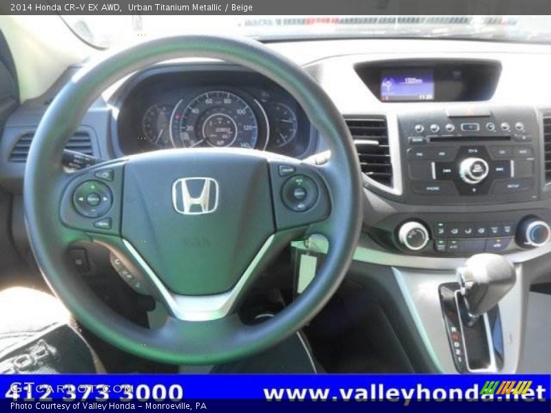 Urban Titanium Metallic / Beige 2014 Honda CR-V EX AWD