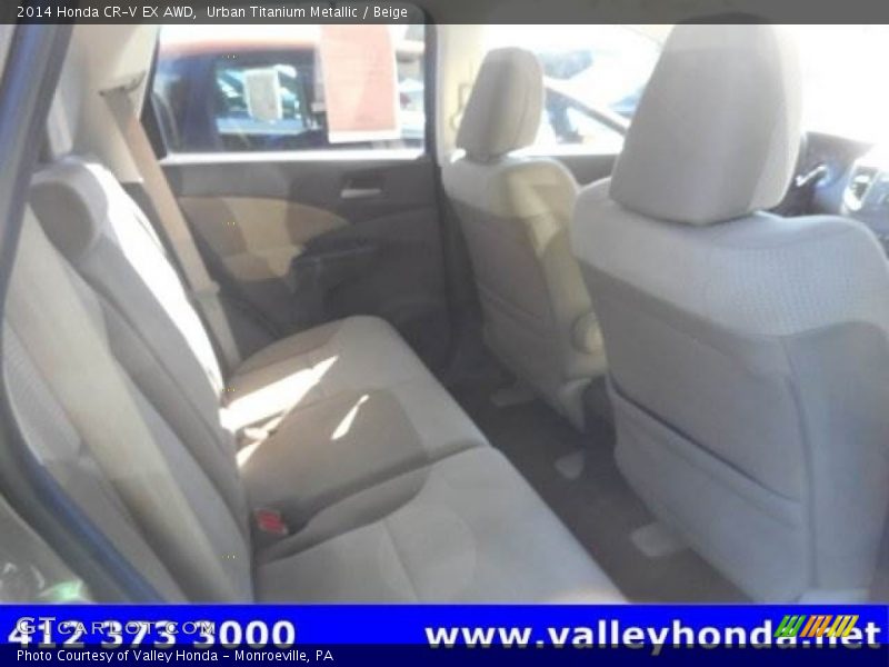 Urban Titanium Metallic / Beige 2014 Honda CR-V EX AWD