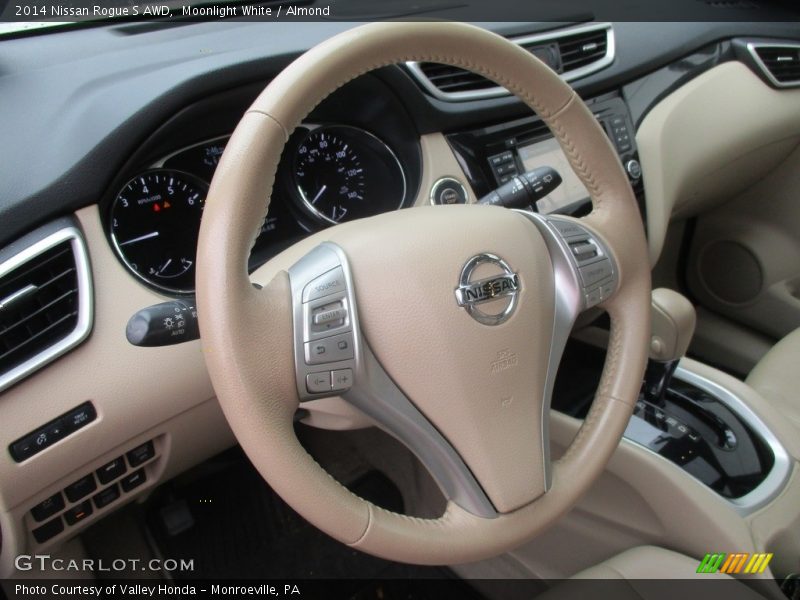 Moonlight White / Almond 2014 Nissan Rogue S AWD