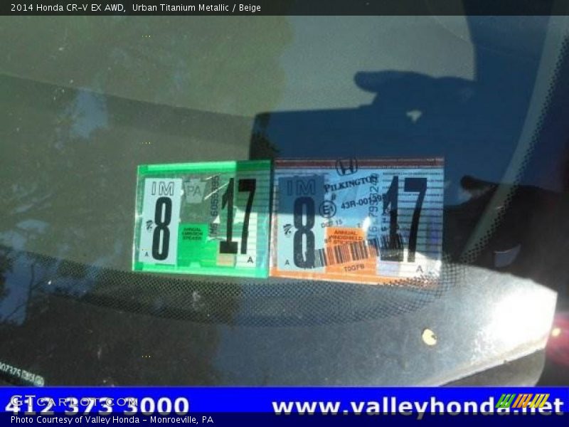 Urban Titanium Metallic / Beige 2014 Honda CR-V EX AWD