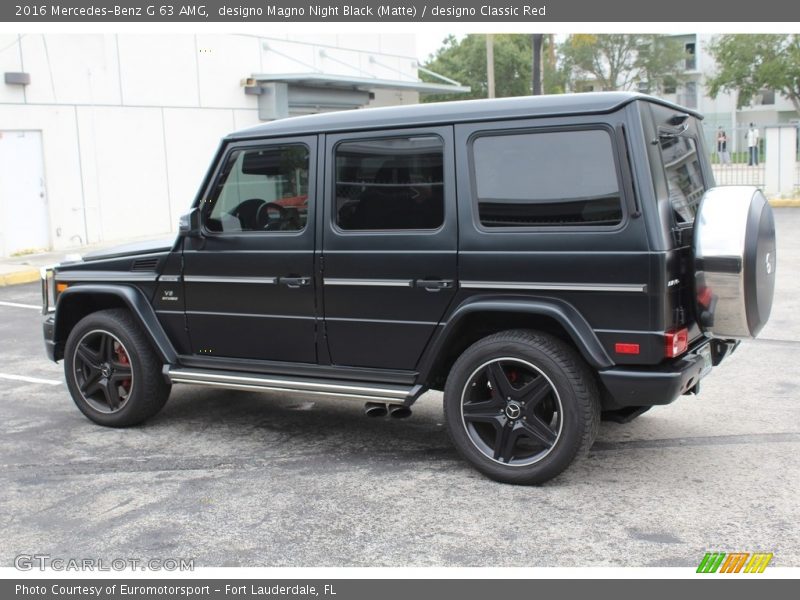 designo Magno Night Black (Matte) / designo Classic Red 2016 Mercedes-Benz G 63 AMG