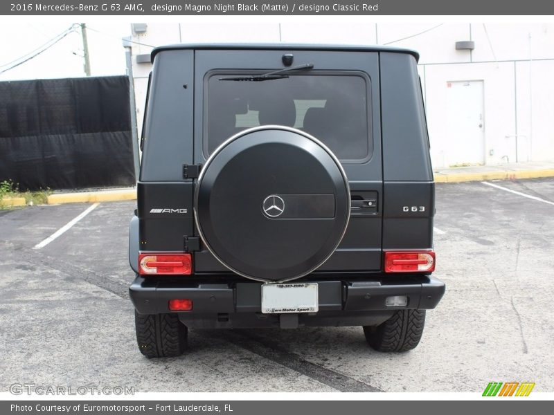 designo Magno Night Black (Matte) / designo Classic Red 2016 Mercedes-Benz G 63 AMG