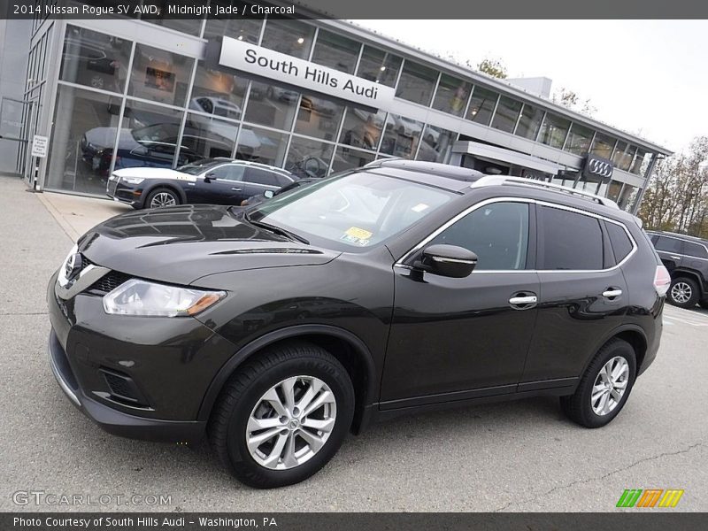 Midnight Jade / Charcoal 2014 Nissan Rogue SV AWD