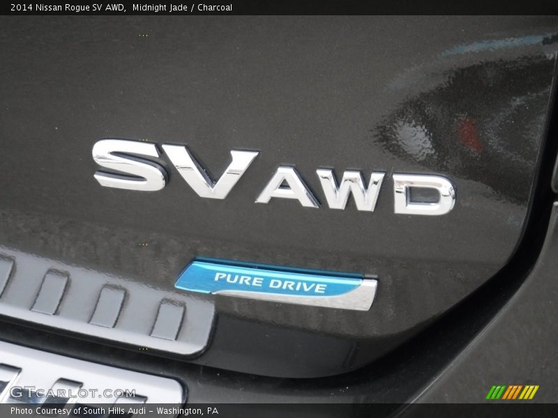 Midnight Jade / Charcoal 2014 Nissan Rogue SV AWD