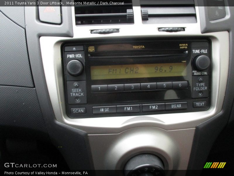 Meteorite Metallic / Dark Charcoal 2011 Toyota Yaris 3 Door Liftback