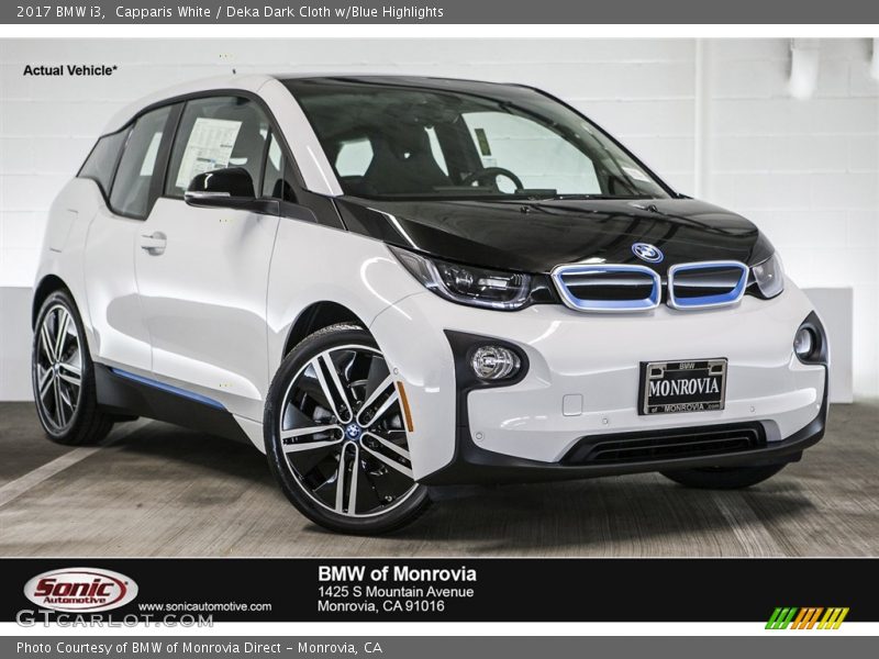 Capparis White / Deka Dark Cloth w/Blue Highlights 2017 BMW i3