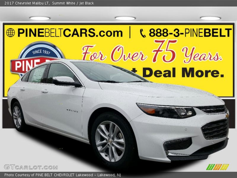Summit White / Jet Black 2017 Chevrolet Malibu LT