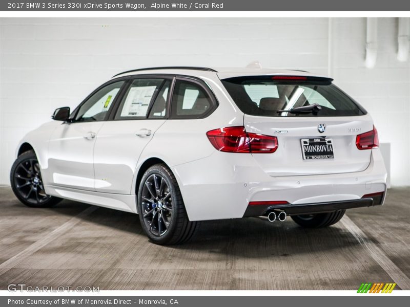 Alpine White / Coral Red 2017 BMW 3 Series 330i xDrive Sports Wagon