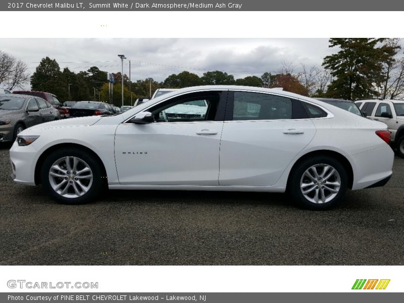 Summit White / Dark Atmosphere/Medium Ash Gray 2017 Chevrolet Malibu LT