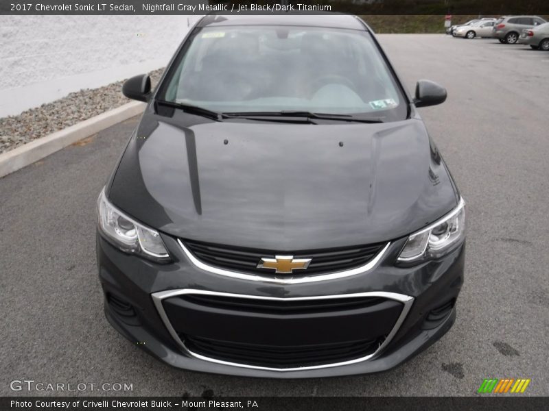 Nightfall Gray Metallic / Jet Black/Dark Titanium 2017 Chevrolet Sonic LT Sedan