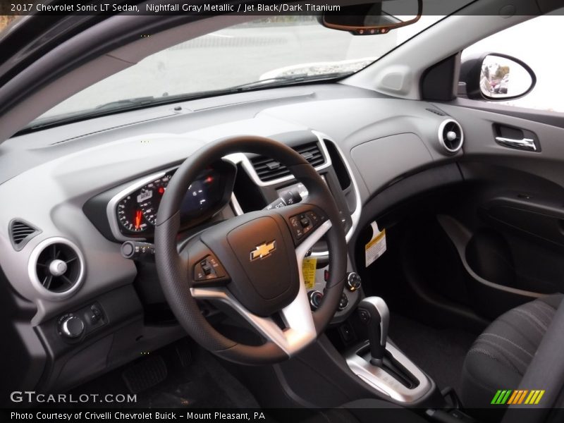 Nightfall Gray Metallic / Jet Black/Dark Titanium 2017 Chevrolet Sonic LT Sedan