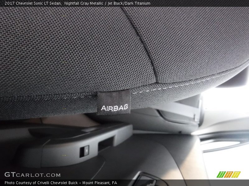Nightfall Gray Metallic / Jet Black/Dark Titanium 2017 Chevrolet Sonic LT Sedan