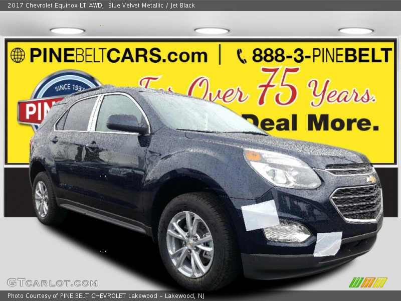 Blue Velvet Metallic / Jet Black 2017 Chevrolet Equinox LT AWD