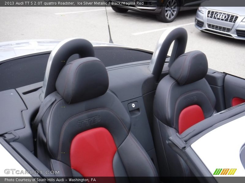 Ice Silver Metaliic / Black/Magma Red 2013 Audi TT S 2.0T quattro Roadster