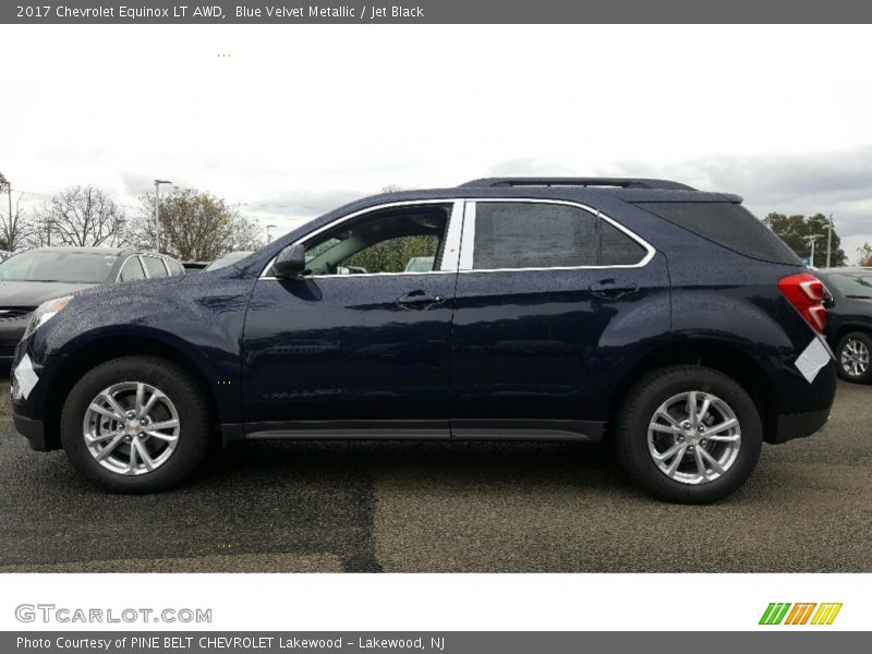 Blue Velvet Metallic / Jet Black 2017 Chevrolet Equinox LT AWD